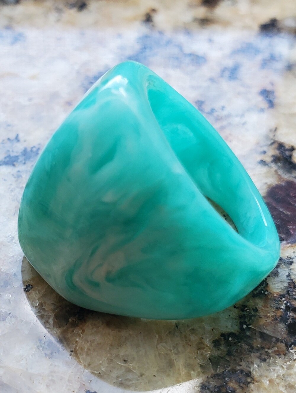 Turquoise Resin Statement Ring - Women Jewelry